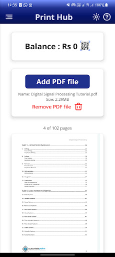 Android application Self Print Hub screenshort