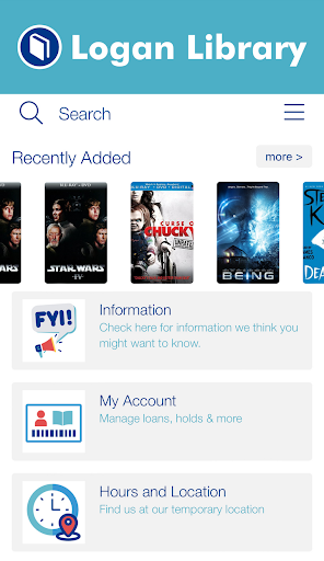 Android application My Logan Library screenshort