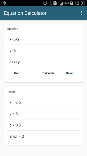 Algebra Equation Calculator