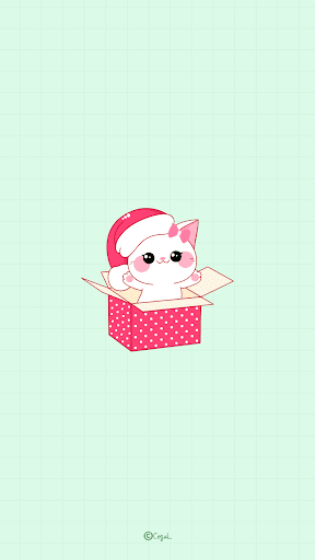 Android application 카카오톡 테마 - 겨울산타고양이_베이비민트 (카톡테마) screenshort