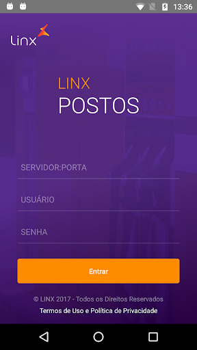 Android application Linx Postos Comanda Mobile screenshort