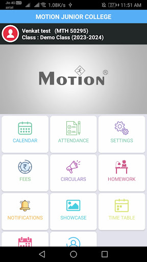 Motion junior college Screen 2