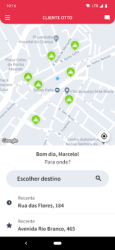 Android application Cliente Otto screenshort