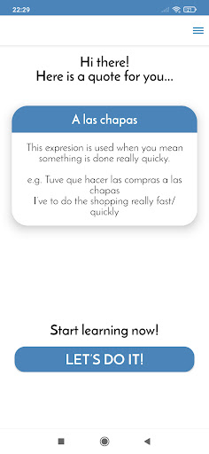 LALA: Learn Spanish! FL-UNC Screen 2