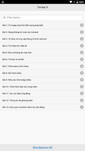 Giải bài Tin học 9 Screen 2