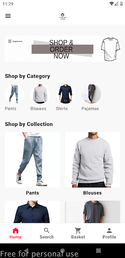 Android application elegantmen screenshort