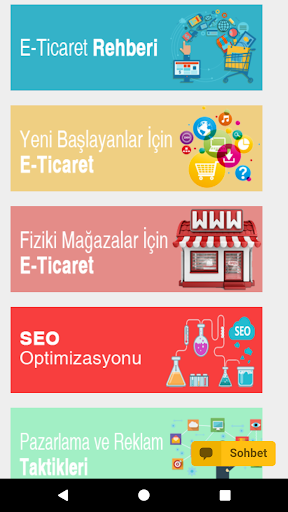 Android application E-Ticaret Rehberi screenshort