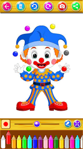 Coloring Clown doll