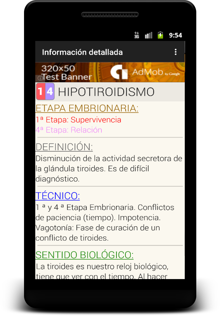 Android application Diccionario Bio-Emocional 2016 screenshort