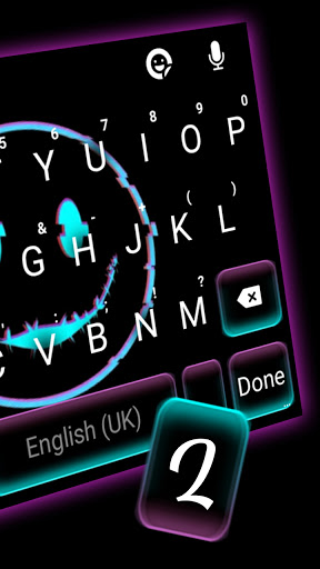 Neon Glitch Emoji Keyboard Bac Screen 3