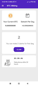 Captura de Pantalla 2 BTC Mining - Bitcoin Miner android