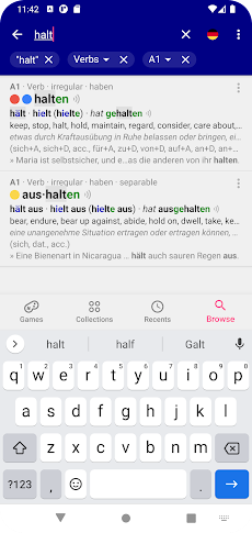 Verbs German Dictionaryのおすすめ画像1
