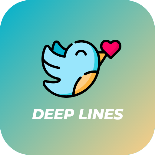 Deep Lines Quotes Post, Status logo