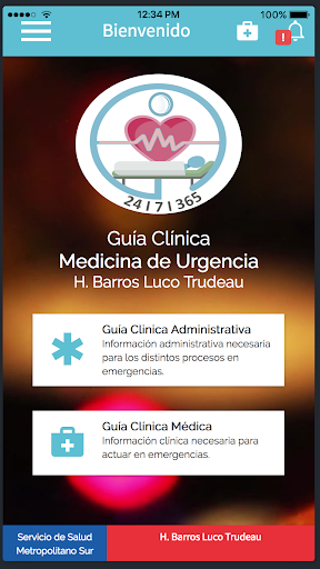 Android application Urgencia HBLT screenshort