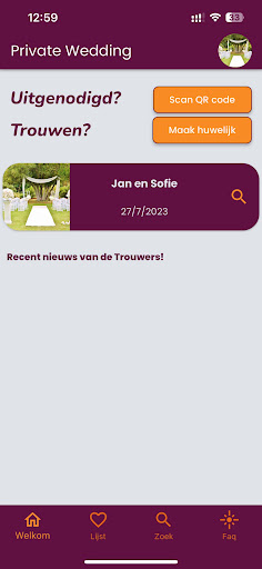 Android application Private Wedding screenshort