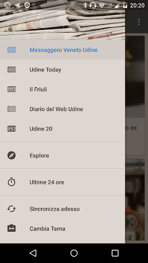 Android application Udine notizie locali screenshort