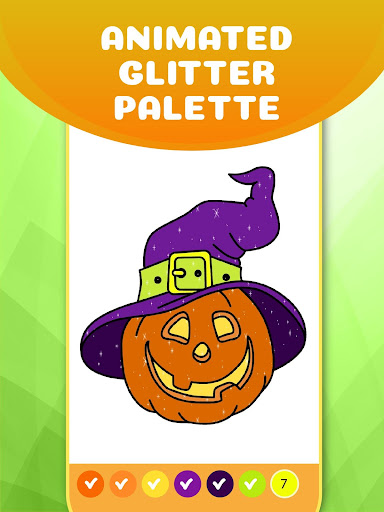 Glittery Halloween Coloring