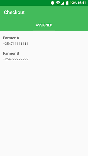 Android application Apollo Checkout screenshort