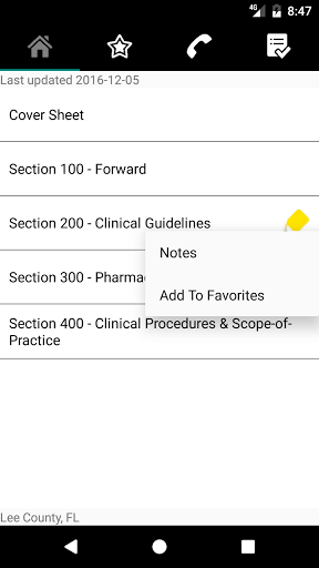 Android application Lee County Florida Guidelines screenshort