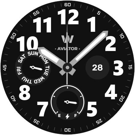 WES3 - Aviator Watch Face Screen 2