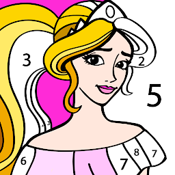 Hình ảnh biểu tượng của Tô màu công chúa theo số