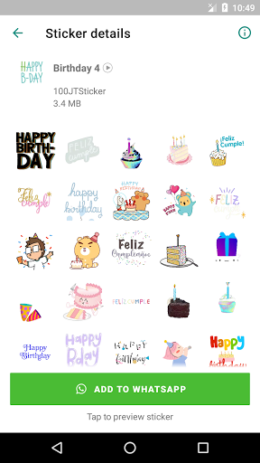 Animated Happy Birthday Stickers WAStickerApps