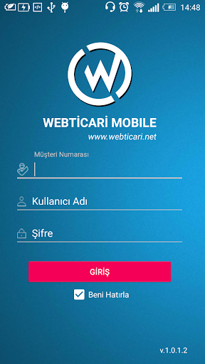 Android application Webticari Mobile screenshort