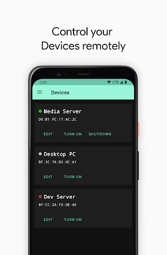 Android application Wake on Lan screenshort