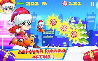 Hero Santa - Rescue Run - Screenshot 1