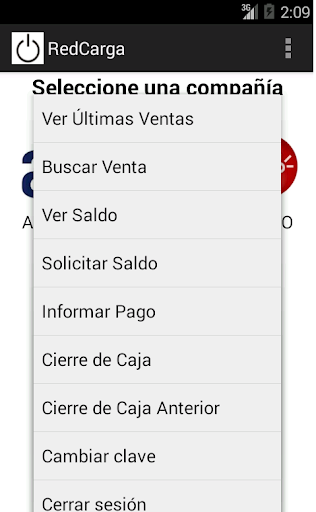 RedCarga Punto de Venta Screen 3
