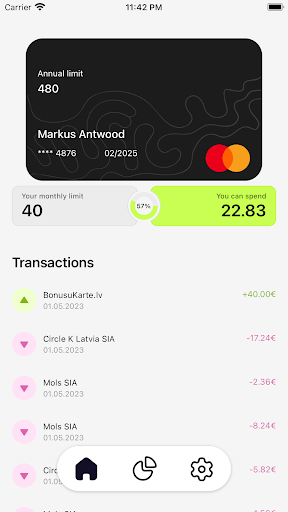 Bonusukarte Screen 2