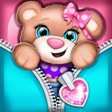 Teddy Bear Zipper Lock Screen icon