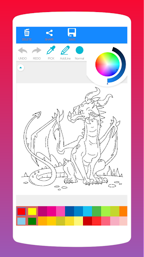 Legendary Dragon Coloring Book Screen 2