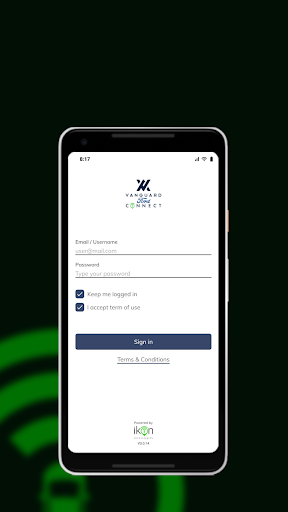 Android application Vanguard Ford Connect screenshort