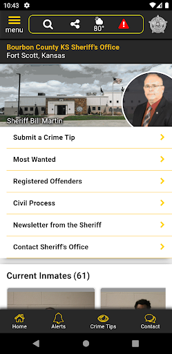 Android application Bourbon County KS Sheriff screenshort