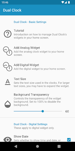 Dual Clock Widget Screen 2