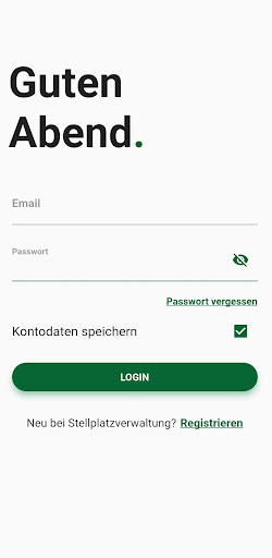 Android application Stellplatzverwaltung screenshort