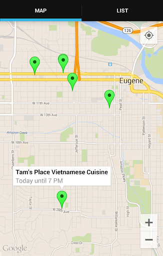 Android application Street Food Eugene screenshort