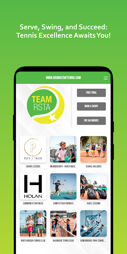 Android application Rising Star Tennis Academy screenshort