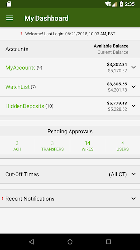 Peach State Bank Treasury Mana Screen 3