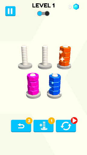 Android application N Bolts Sort Puzzle Game screenshort