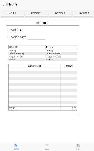 Invoice and Quote Tab