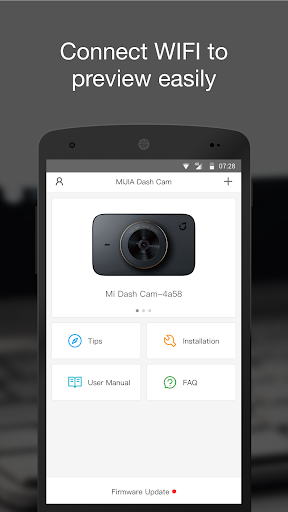 Android application Mi Dash Cam screenshort