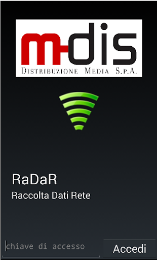 Android application RaDaR – Raccolta Dati Rete screenshort