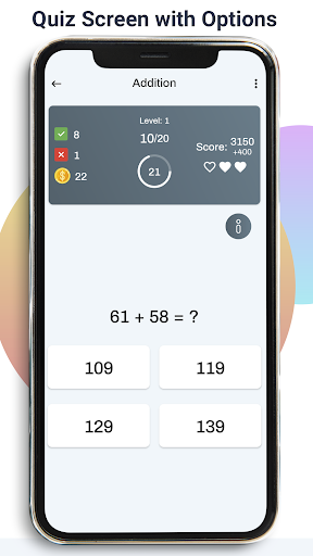 Maths Quiz Screen 3