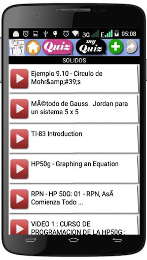 Android application RESISTENCIA DE MATERIALES screenshort