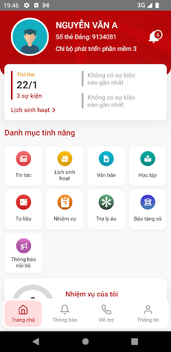 Android application Sổ tay Đảng viên Khối DNTW screenshort