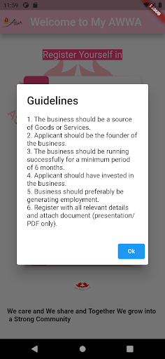 AWWA APP Screen 3