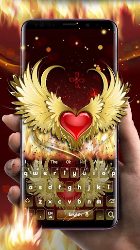 Red Heart Flame Keyboard ❤️