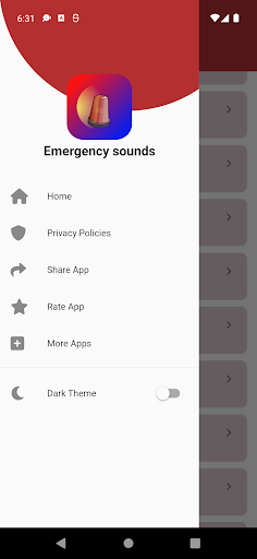 Emergency sound ringtone Screen 2